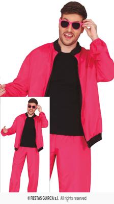 Neon Pink Tracksuit Heren