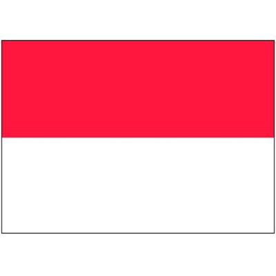 Vlag van Indonesie stickers - 20x - 7 x 10 cm - Landen - Indonesische vlaggetjes