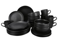 SILVERCREST Serviesset 24-delig (Zwart)