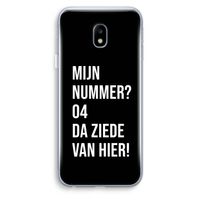 Da ziede van hier - Zwart: Samsung Galaxy J3 (2017) Transparant Hoesje