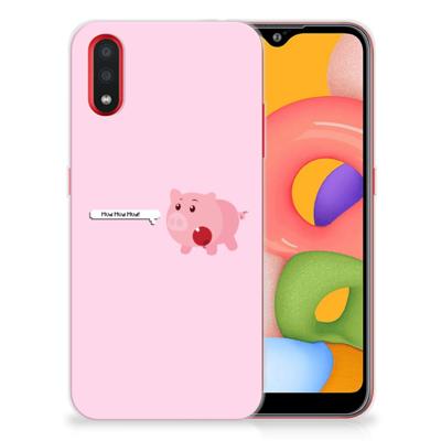 Samsung Galaxy A01 Telefoonhoesje met Naam Pig Mud Samsung Galaxy A01 Telefoonhoesje met Naam Pig Mud