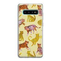 Cute Tigers and Leopards: Samsung Galaxy S10 Plus Transparant Hoesje