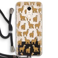 Alpacas: Xiaomi Redmi 5 Transparant Hoesje met koord