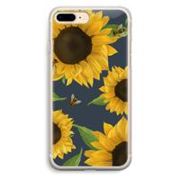 Sunflower and bees: iPhone 7 Plus Transparant Hoesje - thumbnail