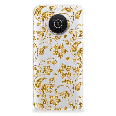 Nokia X10 | X20 | TPU Case | Gouden Bloemen