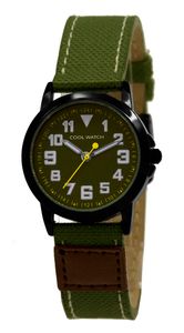 Coolwatch by Prisma CW.246 Kinderhorloge Jort staal/canvas groen 30 mm