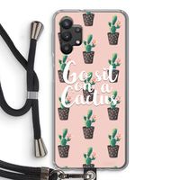 Cactus quote: Samsung Galaxy A32 5G Transparant Hoesje met koord