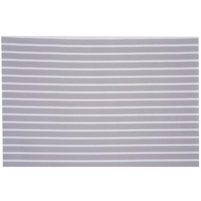 Cosy & Trendy Placemats rechthoekig - geweven beige/wit - 30 x 45 cm - Tafel dekken
