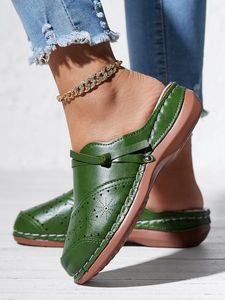 Knotted Cutout Vintage Mules