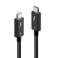 LINDY USB-C-displaykabel USB-C stekker, USB-C stekker 1.00 m Zwart 31120 - thumbnail