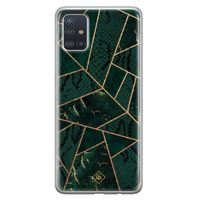 Samsung Galaxy A71 siliconen hoesje - Abstract groen