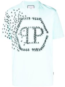 Philipp Plein t-shirt à logo Skull Bones imprimé - Bleu