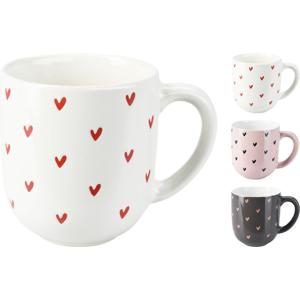 Beker aardewerk hartjes 300ml