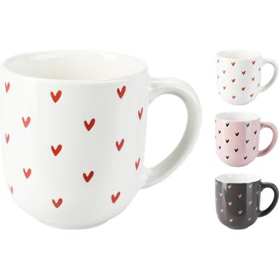 Beker aardewerk hartjes 300ml