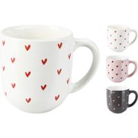 Beker aardewerk hartjes 300ml