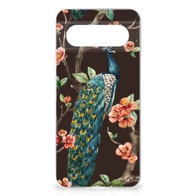 Google Pixel 8 | TPU Hoesje | Pauw met Bloemen
