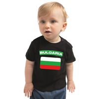 Bulgaria t-shirt met vlag Bulgarije zwart voor babys - thumbnail