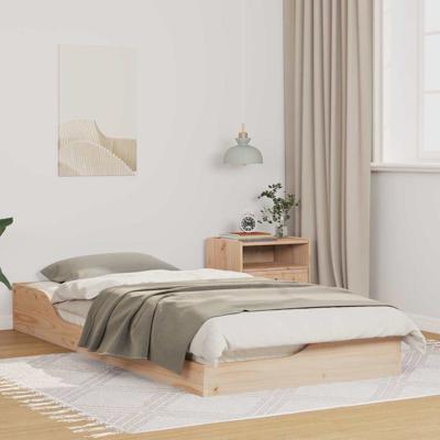Bedframe Bruin 100 x 200 cm Massief grenenhout