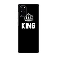 King zwart: Volledig geprint Samsung Galaxy S20 Plus Hoesje