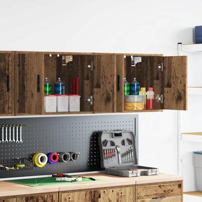 Garage wandkasten 2 st bewerkt hout oud hout