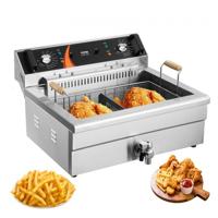 VEVOR Commerciële Elektrische Friteuse 2250W 20L RVS Upgrade 200°C