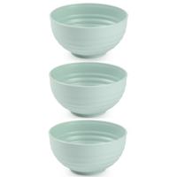 Plasticforte Kommetjes/schaaltjes - 6x - dessert/ontbijt - kunststof - D13 cm - mintgroen