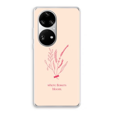 Where flowers bloom: Huawei P50 Pro Transparant Hoesje