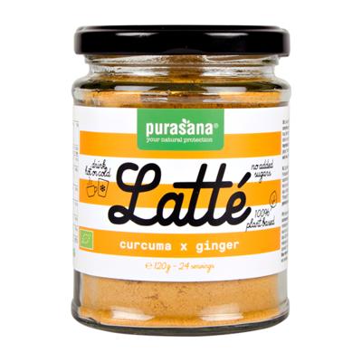 Purasana Latte curcuma gember vegan bio