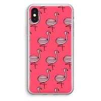 Flamingo: iPhone X Transparant Hoesje