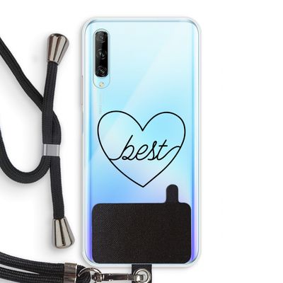 Best heart black: Huawei P Smart Pro Transparant Hoesje met koord