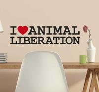 Muursticker animal liberation