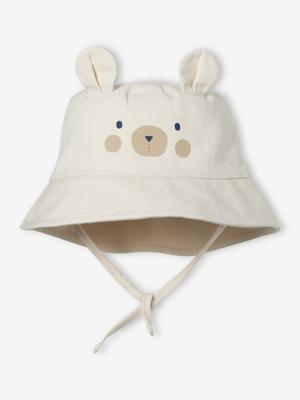 Zonnehoed "beer" voor baby's vanille
