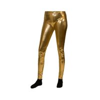 Gouden legging voor dames L/XL  -