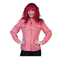Oktoberfest blouse rood met wit 44-46 (2XL/3XL)  -