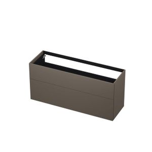 INK P2O Wastafelonderkast - 140x45x65cm - 2 lades - push 2 open - rechte opdekfronten MDF lak taupe mat 1259319