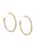 Aurelie Bidermann grandes boucles d'oreilles Positano - Blanc Aurelie Bidermann grandes boucles d'oreilles Positano - Blanc