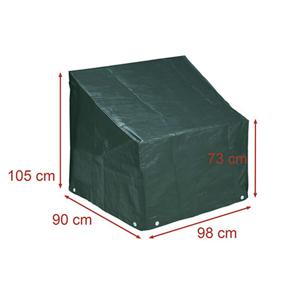 Barbecue beschermhoes - groen - polyester - waterafstotend - 105 x 90 x 98 cm