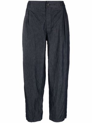 Comme Des Garçons Shirt pantalon ample à effet froissé - Bleu