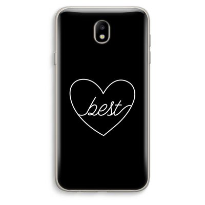 Best heart black: Samsung Galaxy J7 (2017) Transparant Hoesje