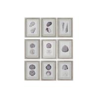 Schilderij Home ESPRIT Koraal 35 x 2 x 45 cm (9 Stuks)