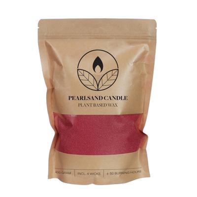 Kaarsenzand Pearlsand candle 400gr rood