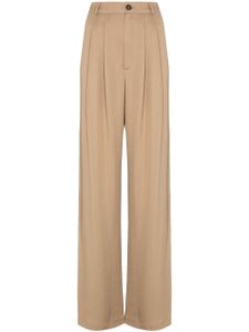 Reformation pantalon ample Mason à taille haute - Marron