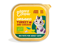 Edgard & Cooper biologisch kalkoen en kip paté nat kat kuipjes 16 x 85gr