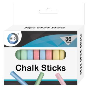 Schoolbordkrijtjes gekleurd set van 36x stuks