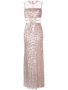 Jenny Packham robe longue en tulle Nixie à sequins - Rose