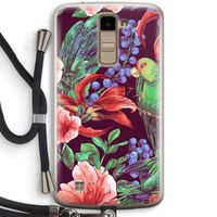 Papegaaien: LG K10 (2016) Transparant Hoesje met koord