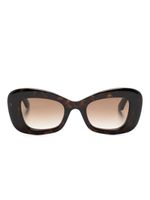 Alexander McQueen Eyewear lunettes de soleil à monture papillon - Marron - thumbnail