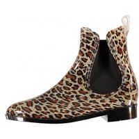 Chelsea boots regenlaarsjes luipaard voor dames Chelsea boots regenlaarsjes luipaard voor dames