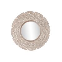 Wandspiegel DKD Home Decor Wit Natuurlijk Indiaas Decapé 90 x 1,5 x 90 cm (90 Onderdelen)