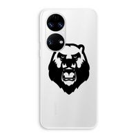 Angry Bear (black): Huawei P50 Transparant Hoesje